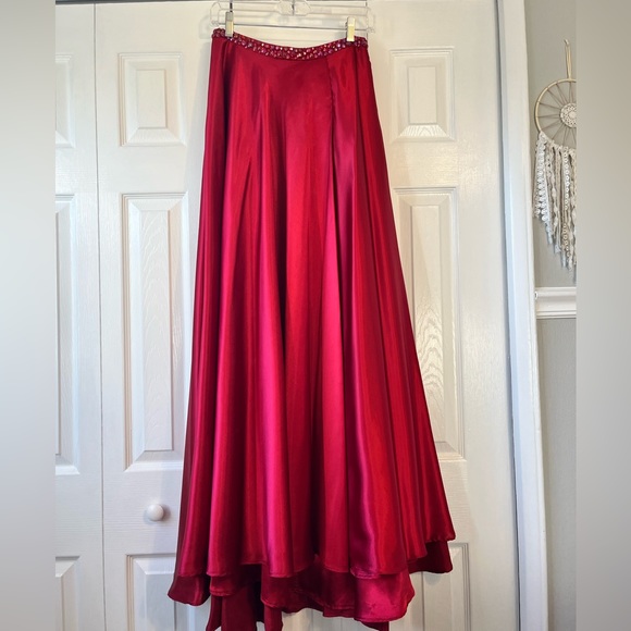 Sherri Hill Two Piece Ruby Prom Dress - Picture 9 of 15